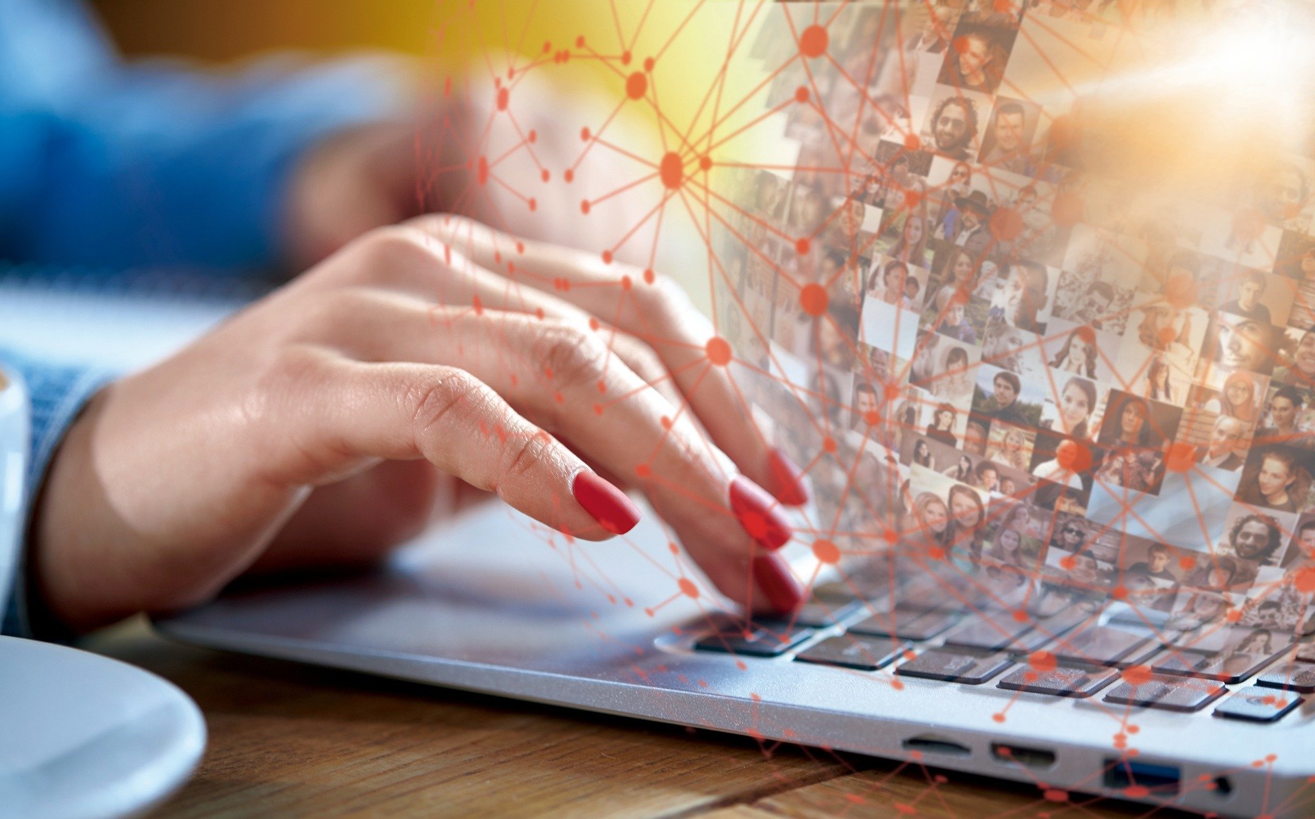 person working on laptop HR services Tampa